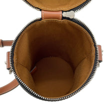 将图像加载到图库查看器中，CELINE Triomphe Cylindrical Shoulder Bag Black/Brown PVC Leather
