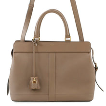 将图像加载到图库查看器中，CELINE Cabas de France 2-Way Handbag Greige192663 Leather Size Medium
