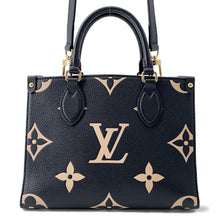 将图像加载到图库查看器中，LOUIS VUITTON Onthego Noir/BeigeM45659 Bicolor Monogram Empreinte Leather Size PM
