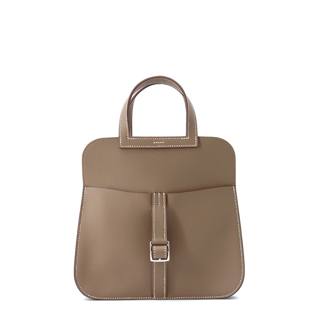HERMES Halzan Etoupe Swift Leather Size Mini