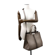 Load image into Gallery viewer, Berluti Rutty Tote Bag Sand Gray Leather Size 38
