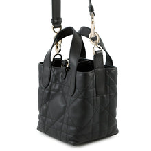 Load image into Gallery viewer, Dior Macrocannage Dior Toujours Vertical Tote Bag BlackS6100OSNW Calf Leather Size Nano
