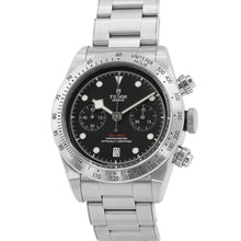 将图像加载到图库查看器中，TUDOR Heritage Black Bay Chrono W41mm Stainless Steel Black Dial79350
