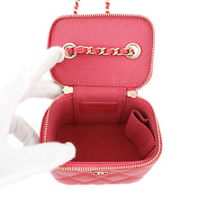 将图像加载到图库查看器中，CHANEL Matelasse Mini Vanity Chain Shoulder Bag PinkAP1340 Caviar Leather
