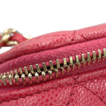 将图像加载到图库查看器中，CHANEL Matelasse Mini Vanity Chain Shoulder Bag PinkAP1340 Caviar Leather
