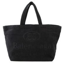 Load image into Gallery viewer, BALENCIAGA Jumbo Tote Bag Black743152 Towel Fabric Size Large
