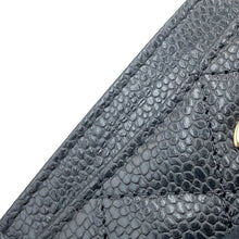 将图像加载到图库查看器中，CHANEL Matelasse Card Case BlackAP0213 Caviar Leather
