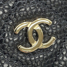 将图像加载到图库查看器中，CHANEL Matelasse Card Case BlackAP0213 Caviar Leather
