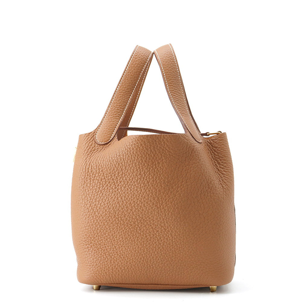 HERMES Picotin Lock Gold Taurillon Clemence Size PM