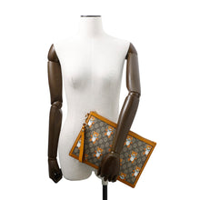 将图像加载到图库查看器中，GUCCI KAI x GUCCI Teddy Bear GG Supreme Clutch Bag Yellow/Beige660162 PVC Leather
