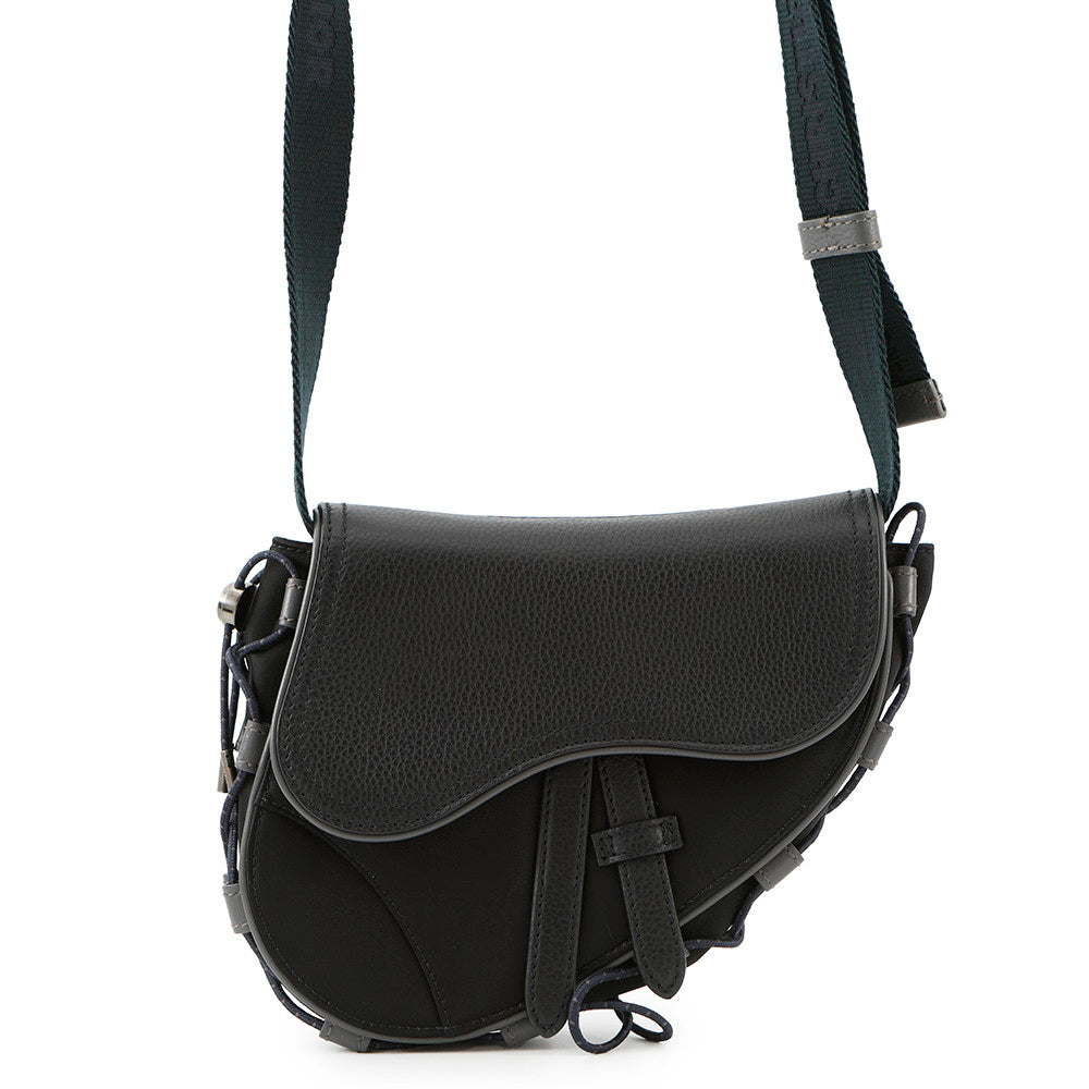 Dior Saddle bag Sacai collaboration Black1ADCA374USC_H15E Technical Fabric Leather
