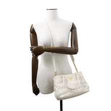 Load image into Gallery viewer, PRADA Gathered 2WAY Shoulder Bag White1BA172 Leather
