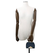 Load image into Gallery viewer, MOYNAT Moynat Régienne 2-Way Handbag Navy Leather Size Nano
