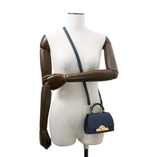 Load image into Gallery viewer, MOYNAT Moynat Régienne 2-Way Handbag Navy Leather Size Nano
