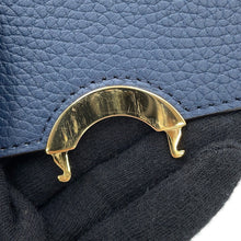 Load image into Gallery viewer, MOYNAT Moynat Régienne 2-Way Handbag Navy Leather Size Nano
