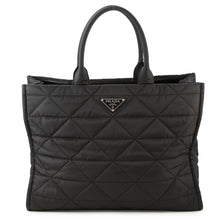 将图像加载到图库查看器中，PRADA Re-Nylon Topstitch Tote Bag Black2VG096 Nylon
