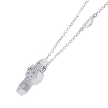 将图像加载到图库查看器中，Damiani Belle Epoque Crown Necklace Size S20089078 18K White Gold
