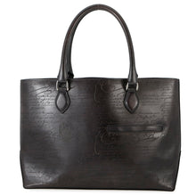将图像加载到图库查看器中，Berluti Calligraphy Scritto Jules Tote Bag Black Leather
