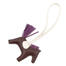 Load image into Gallery viewer, HERMES Rodeo Bag Charm RougeSellier/Violet/Craie Lambskin Size PM
