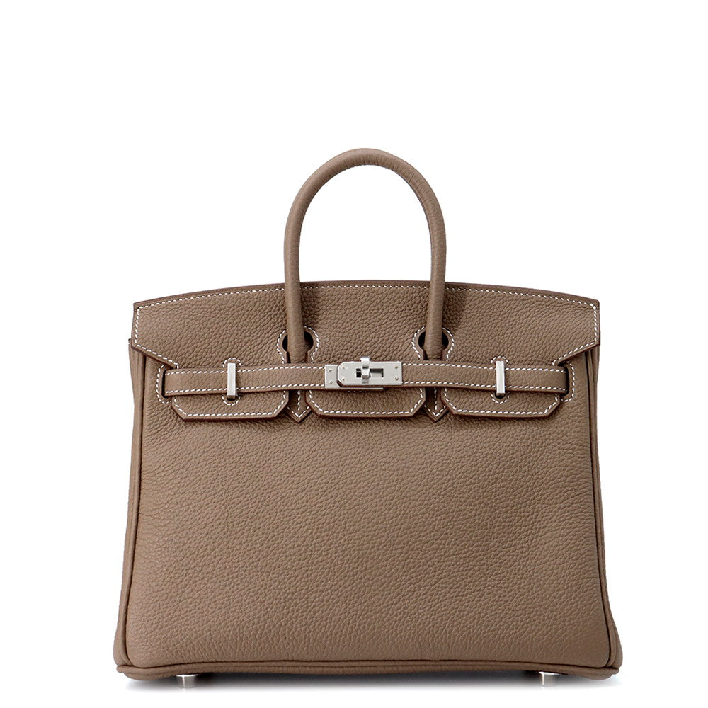 HERMES Birkin Etoupe Togo Leather Size 25