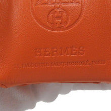 将图像加载到图库查看器中，HERMES SacOrange Bag Charm Feu/Gold Lambskin
