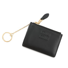 将图像加载到图库查看器中，MIUMIU Logo Card Case Black5MC093 Leather
