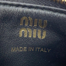 将图像加载到图库查看器中，MIUMIU Logo Card Case Black5MC093 Leather
