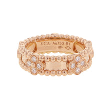 Load image into Gallery viewer, Van Cleef &amp; Arpels Perle Sweet Clover Ring Size 51/#11VCARPJMY00 18K Pink Gold

