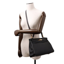 将图像加载到图库查看器中，HERMES Kelly Retourne Black Togo Leather Size 28

