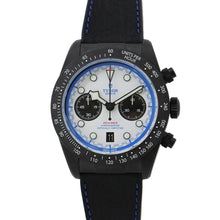 将图像加载到图库查看器中，TUDOR Black Bay Chrono Carbon25 Limited Edition (2025 units) W42mm CA Rubber Leather White DialM79377KN-0001
