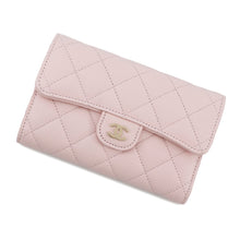 将图像加载到图库查看器中，CHANEL Matelasse Small Zip Wallet PinkAP0232 Caviar Leather
