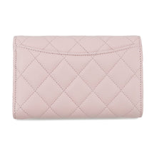 将图像加载到图库查看器中，CHANEL Matelasse Small Zip Wallet PinkAP0232 Caviar Leather
