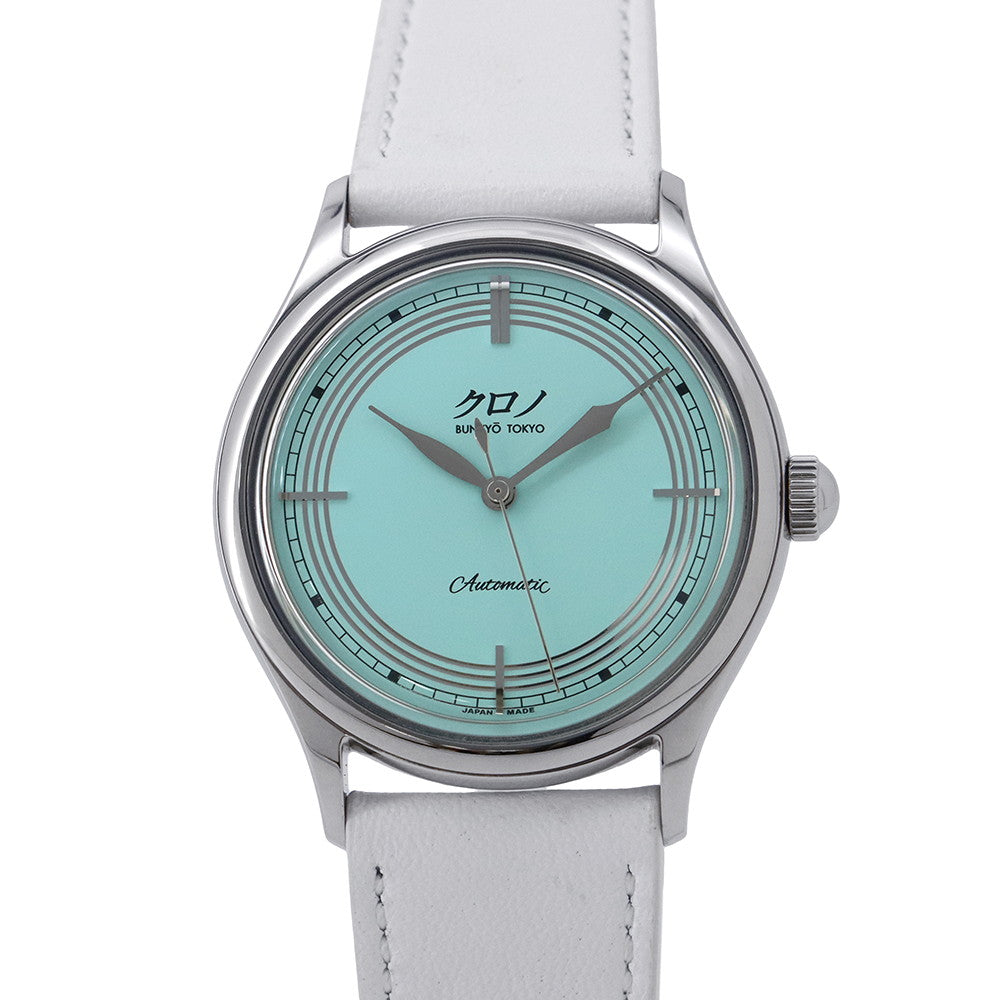 Chrono Bunkyo Tokyo ★Chrono Bunkyo Tokyo Celadon Limited Edition of 500 W37mm Stainless Steel Leather Blue GreenLacquer DialCB011