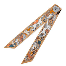将图像加载到图库查看器中，HERMES A thousand and one rabbits Beige Dore/Apricot Silk100%
