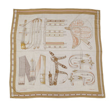 Load image into Gallery viewer, HERMES Giant Square &quot;Letol Equestre&quot; Size 140 Natural/Beige/Rose Poodle Cashmere70% Silk30%

