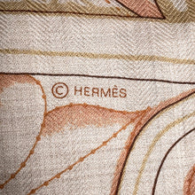 Load image into Gallery viewer, HERMES Giant Square &quot;Letol Equestre&quot; Size 140 Natural/Beige/Rose Poodle Cashmere70% Silk30%
