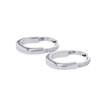 将图像加载到图库查看器中，TIFFANY&amp;Co. Padlock Earrings Size Medium72342801 18K White Gold
