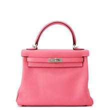 将图像加载到图库查看器中，HERMES ★Kelly Retourne Rose Azalee Swift Leather Size 25
