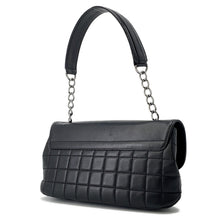 Load image into Gallery viewer, CHANEL Camellia Chocolate Bar No.5 One Shoulder Bag Black Lambskin Patent Leather

