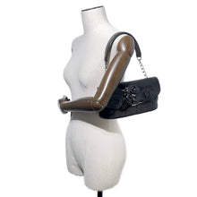 Load image into Gallery viewer, CHANEL Camellia Chocolate Bar No.5 One Shoulder Bag Black Lambskin Patent Leather
