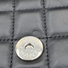 Load image into Gallery viewer, CHANEL Camellia Chocolate Bar No.5 One Shoulder Bag Black Lambskin Patent Leather
