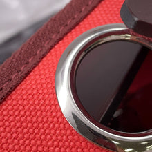 Load image into Gallery viewer, HERMES Herbag Zip Le Tourne Rouge Piment/Rouge HPM Toile Officier Vache Hunter Leather Size PM/31
