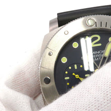 将图像加载到图库查看器中，PANERAI Luminor Submersible 1950 3DAYS GMT Limited to 500 pieces W47mm TI Rubber Blue DialPAM00719
