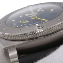 将图像加载到图库查看器中，PANERAI Luminor Submersible 1950 3DAYS GMT Limited to 500 pieces W47mm TI Rubber Blue DialPAM00719

