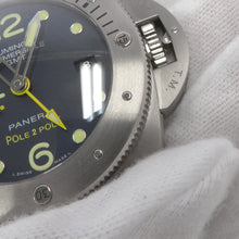 将图像加载到图库查看器中，PANERAI Luminor Submersible 1950 3DAYS GMT Limited to 500 pieces W47mm TI Rubber Blue DialPAM00719
