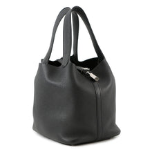 将图像加载到图库查看器中，HERMES Picotin Lock Black Taurillon Clemence Size MM
