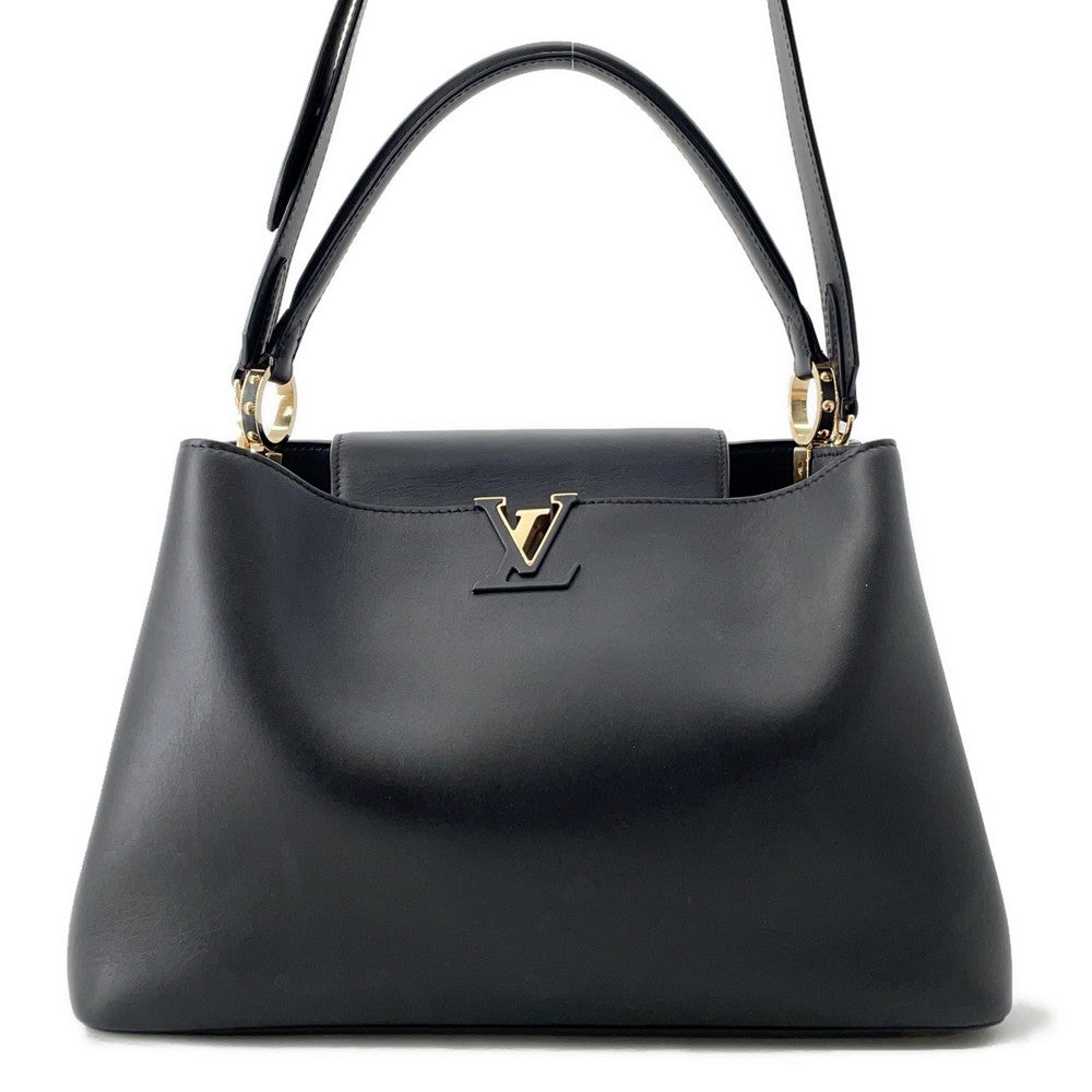 LOUIS VUITTON Capucines Souple BlackM24607 SmoothTaurillon Leather Size GM