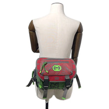 Load image into Gallery viewer, GUCCI GG Backpack Green/Red/Gray752100 Nylon
