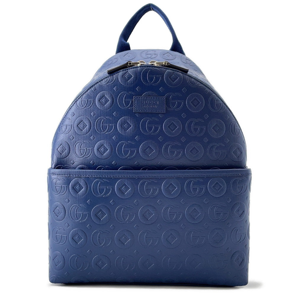 GUCCI Double G Backpack Children's Navy271327 PVC