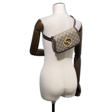 将图像加载到图库查看器中，GUCCI GG Supreme Blondie Crossbody Bag Brown/Beige703807 Canvas Leather
